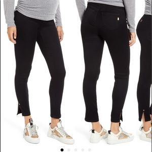 Butter ankle slit maternity jeans